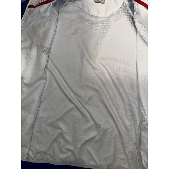 Vintage FILA Track Jacket Mens XL White Sony Open Tennis White Neon Green 90's - Picture 7 of 12